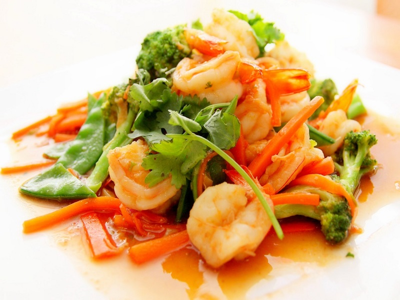 Broccoli Shrimp and Carrots